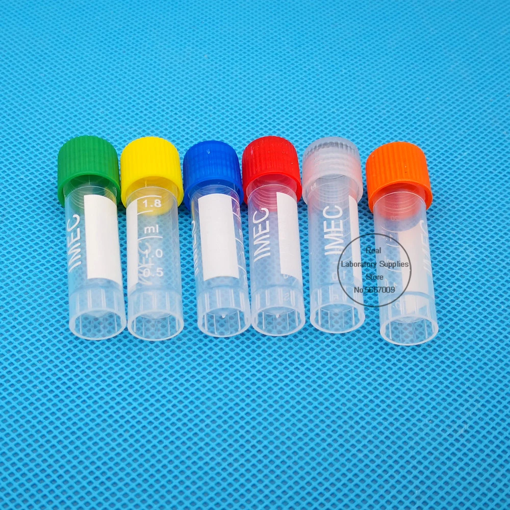 Imagem -06 - Plástico 1.8ml Tubo de Congelamento Mais Uma Peça 100 Aberturas Caixa de Armazenamento de Tubo de Congelamento de Plástico para a Experiência 100 Peças de