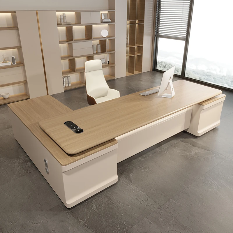 Boss desk, office and chair combination, light luxury, high-end sense, chairperson's office, president, large