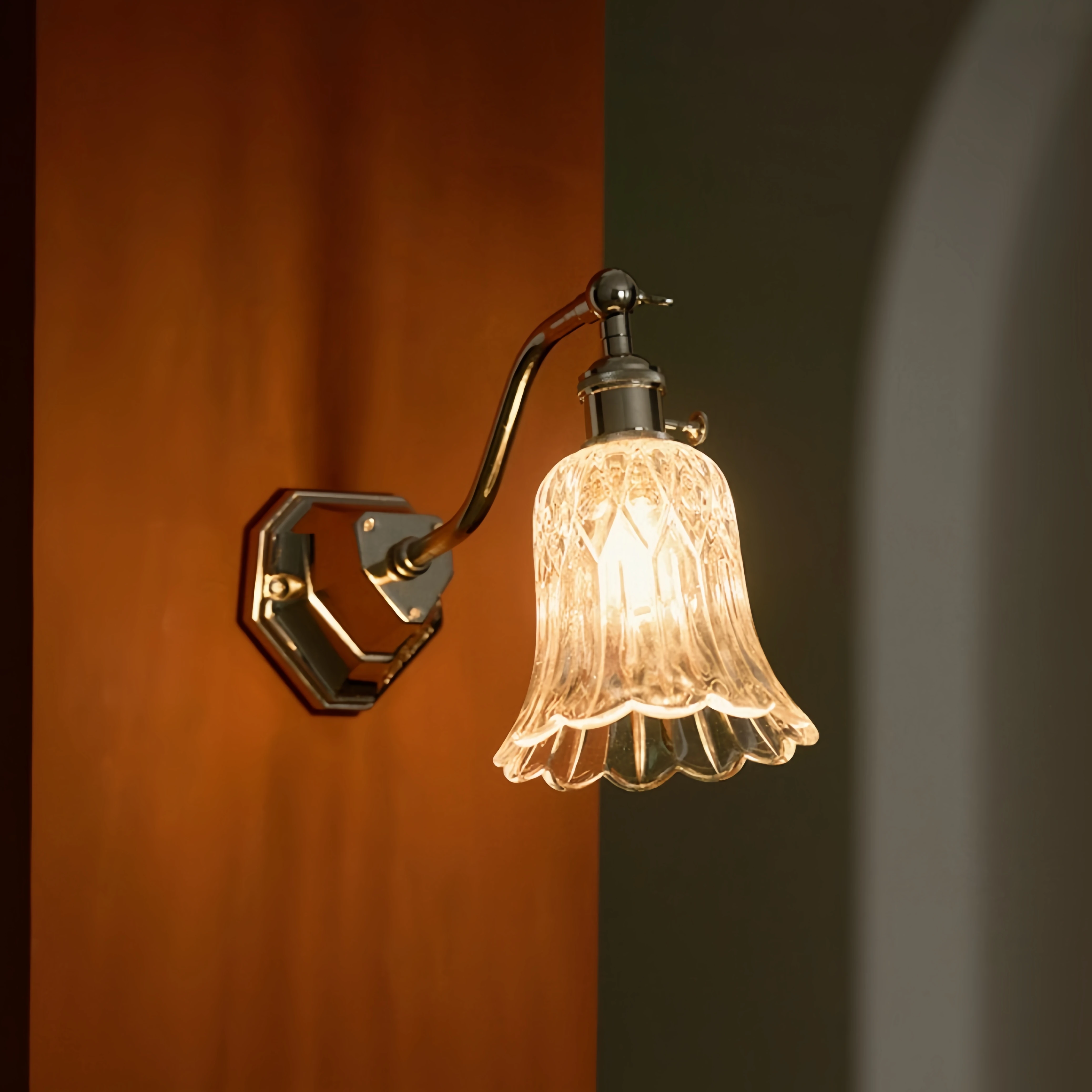 

Artpad Nordic Wall Lamp Bedroom Glass Lampshade Bedside Living Room Corridor Atmosphere Mirror Lamp for Study Room Hotel Decor