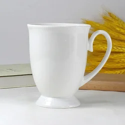 300ML. plain whitebone china coffee mug, porcelain tumbler for tea, ceramic cup coffee, taza cafe tea cup thermo mug, couple mug