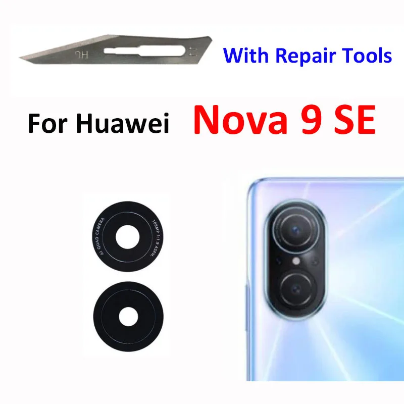 

For Huawei Nova 9 SE Rear Back Camera Glass Lens Cover with Adhesive Sticker