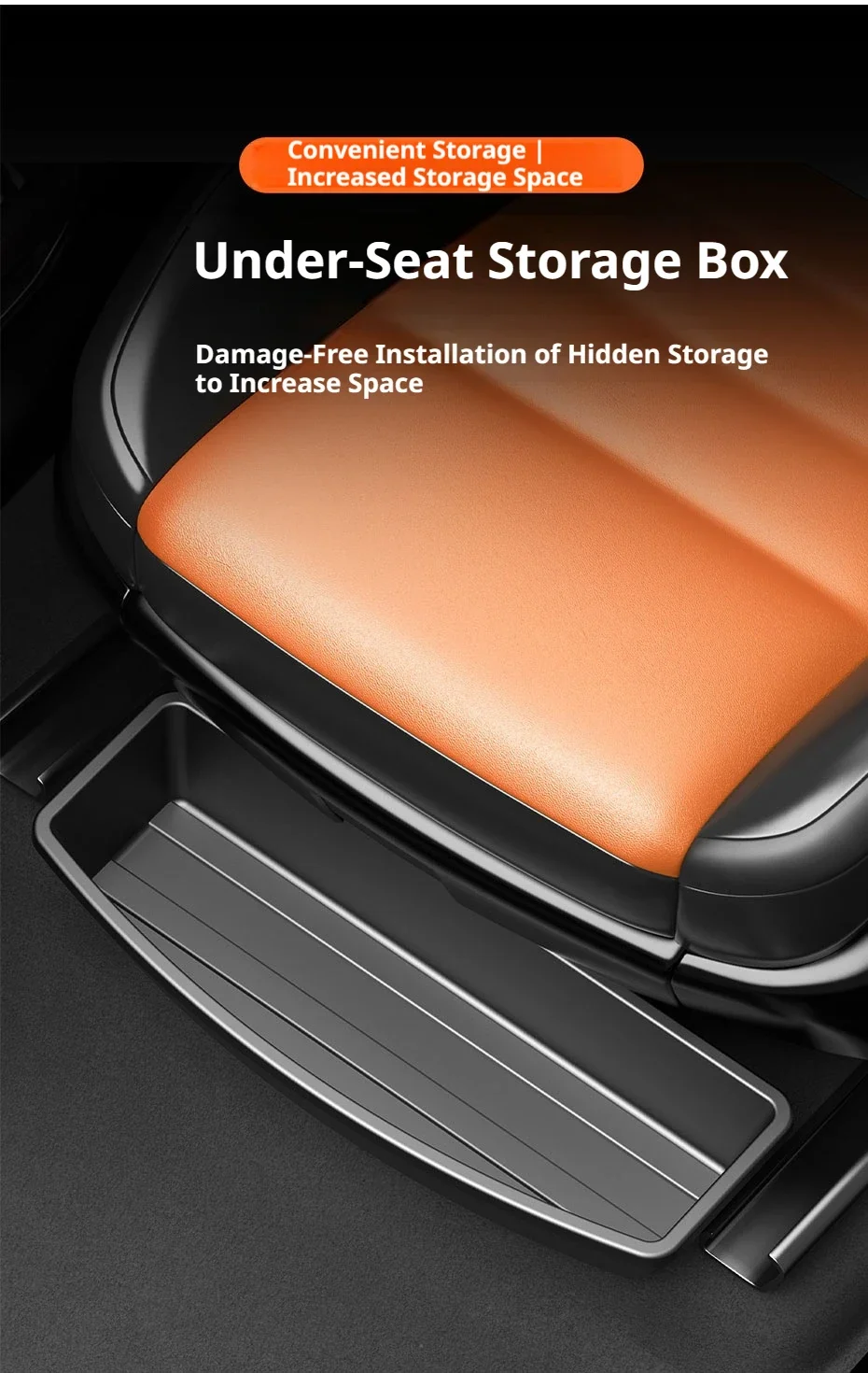Aufbewahrungsbox unter dem Sitz Universelle Auto-Sitz-Organizer-Box Abnehmbare Aufbewahrungsbox Gadget-Etui Universelles Zubehör – Detail 2