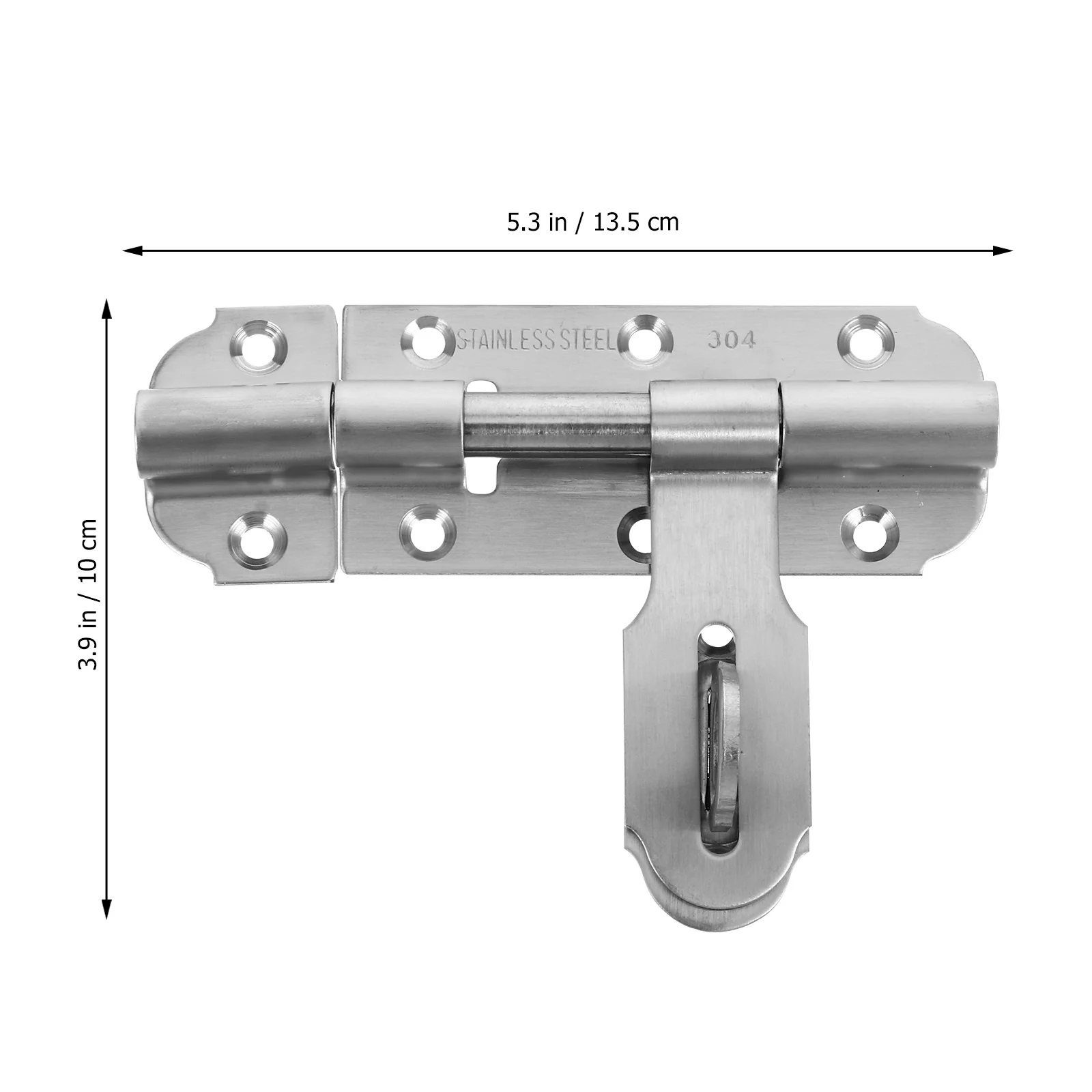 

1Set Thickened Security Door Bolt Stainless Steel Barrel Bolt Lock Gate Latch Padlock Hole Outdoor Use Door Latch