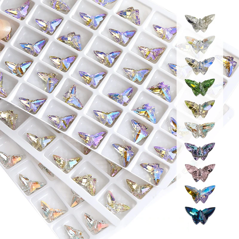 

DongZhou Butterfly K9 Quality Crystal Rhinestone Glass Stone For Making Shoes Bag Clothes Crafts Needlework Handicraft 8