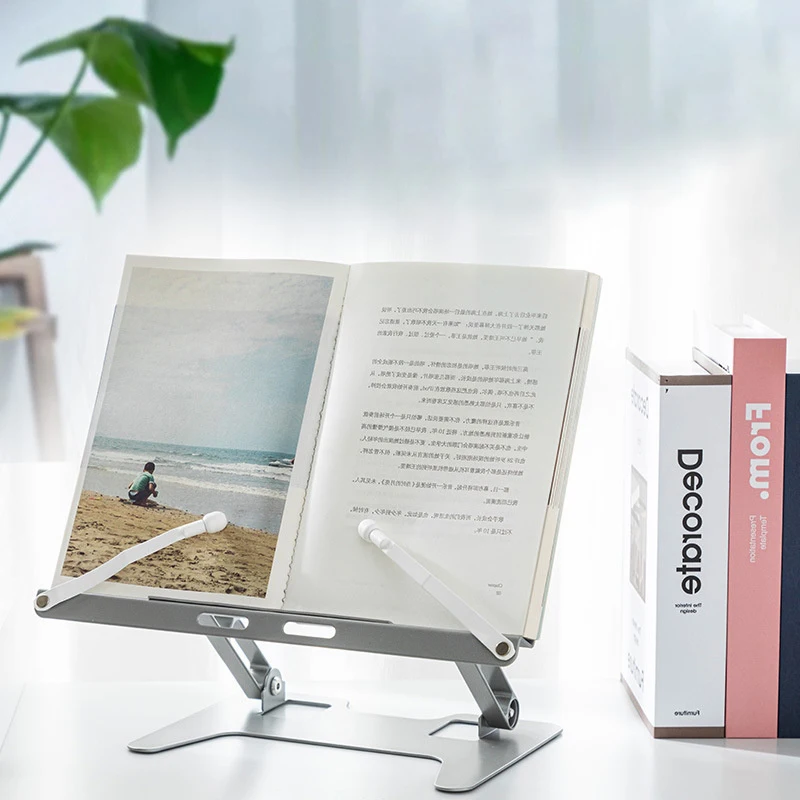 [ZY44] Adjustable Metal Reading Book Holder Tablet Phones Cooling Stand Bracket For Ipad Pro For Tab For Homework For Working