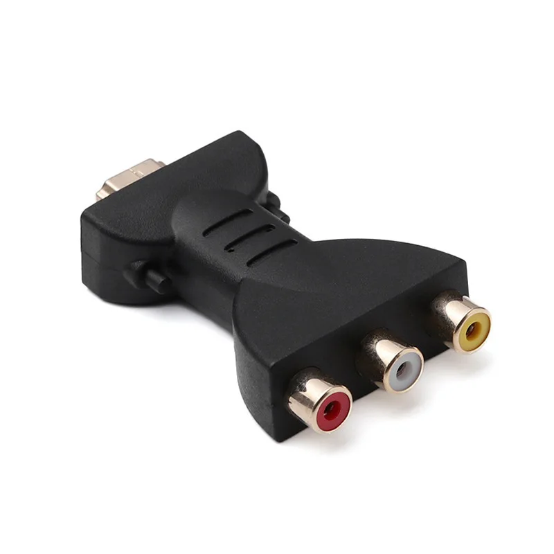 

3PCS HDMI TO AV Gold-plated HDMI-compatible Male To 3 RGB RCA Video Audio Adapter AV Component Converter Connector For HDTV DVD