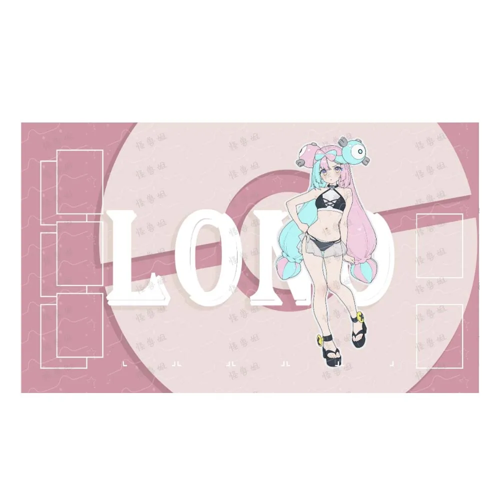 

600X350Mm Diy Ptcg Trainer Lillie Iono Card Battle Mat Ptcg Iono Single Player Board Game Card Battle Card Anime Card Gift Toys