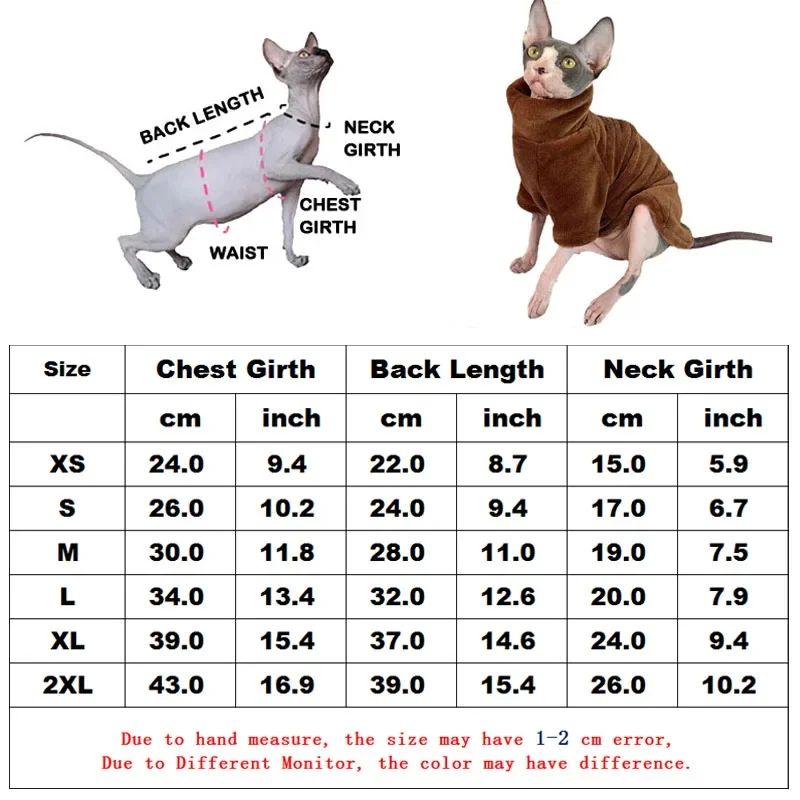معطف دافئ على شكل قطة أبو الهول للكلاب الصغيرة والمتوسطة والملابس وسترة هريرة زي البلدغ القلطي الصلصال وتتسابق سترة #6