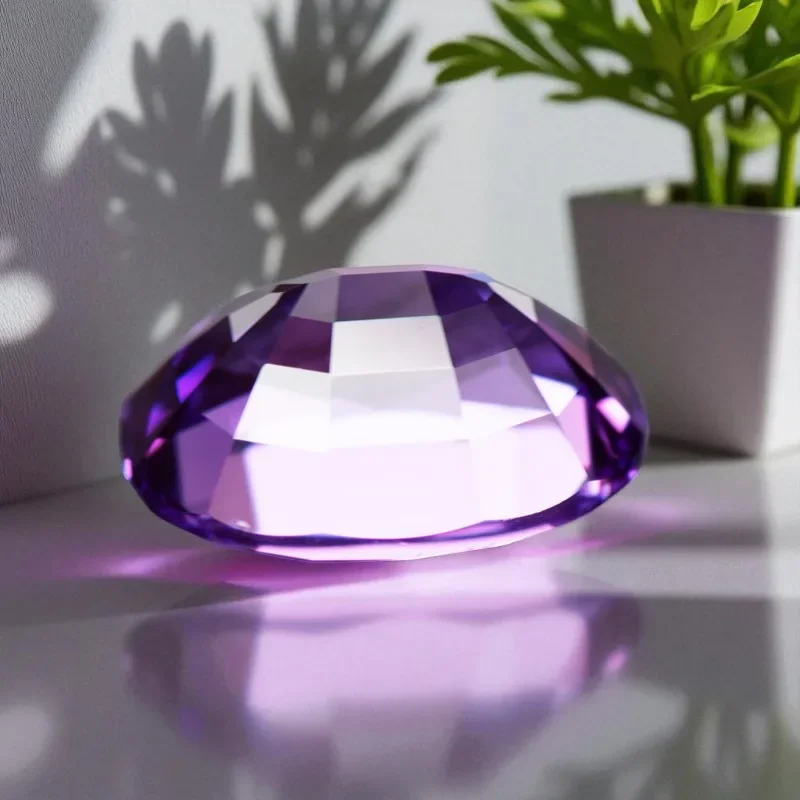 

L-Lab Grown Sapphire Purplish Blue Oval Cut Charm Beads For Diy Jewelry Making Pendant Material Selectable AGL Certificate