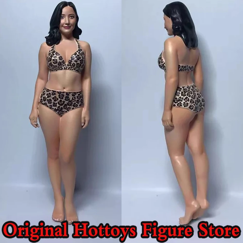 

1/18 Scale Female Soldier Leopard Print Bikini Beauty Mini Painting Sculpture Full Set About 9cm Action Figure Model Gifts