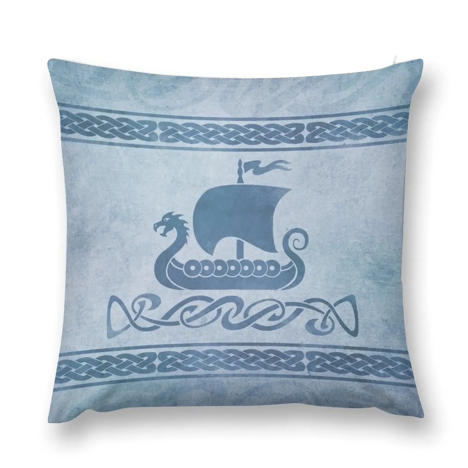 

Dragon Boat - Blue Throw Pillow Decorative Cushions For Luxury Sofa luxury decor pillow