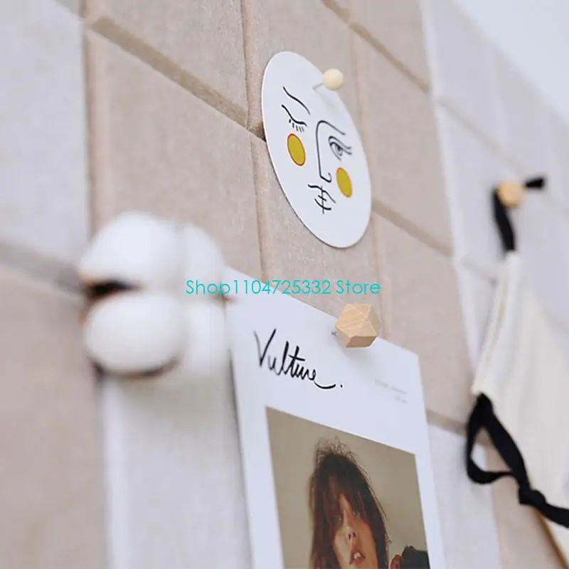 P5EA Nordic Style Felt Board Tiles Wall Photo Display Board Felt Message Board Bulletin Board Household Felt Wall Background