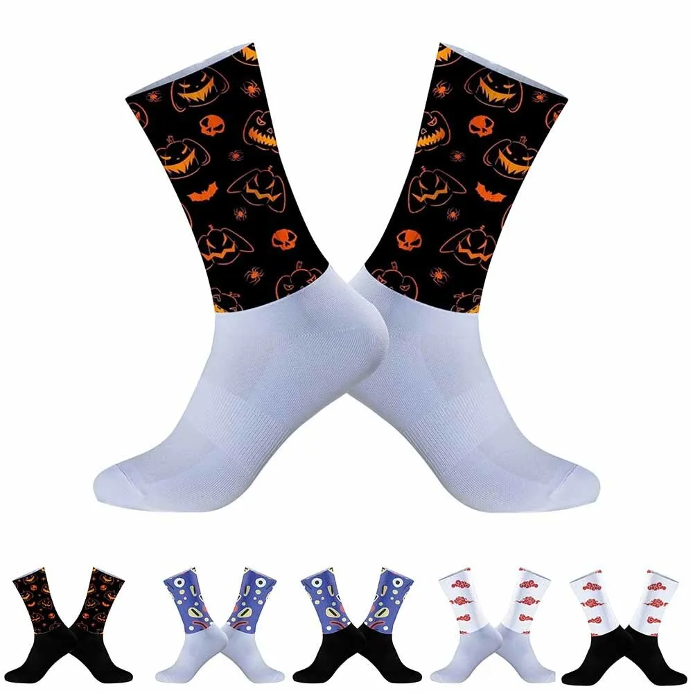 

2025 New fashion choice for cycling! Breathable and odor proof, dynamic patterned cycling socks add trendy buffs to cycling