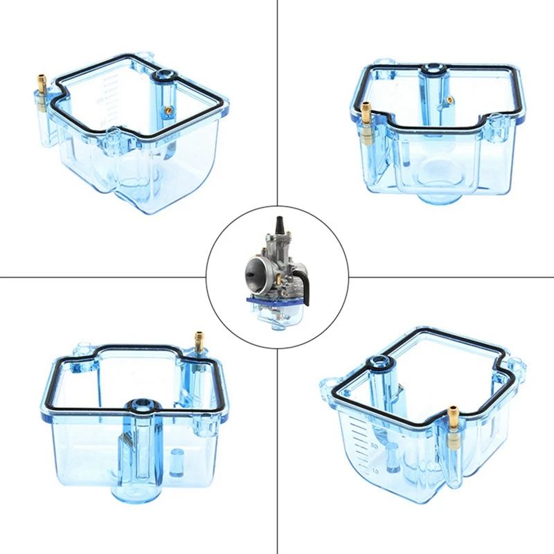 Motorcycle Carburetor Transparent Float Carburetor Oil Cup Carburetor Base Cover For KEIHIN PWK KOSO 28-34Mm