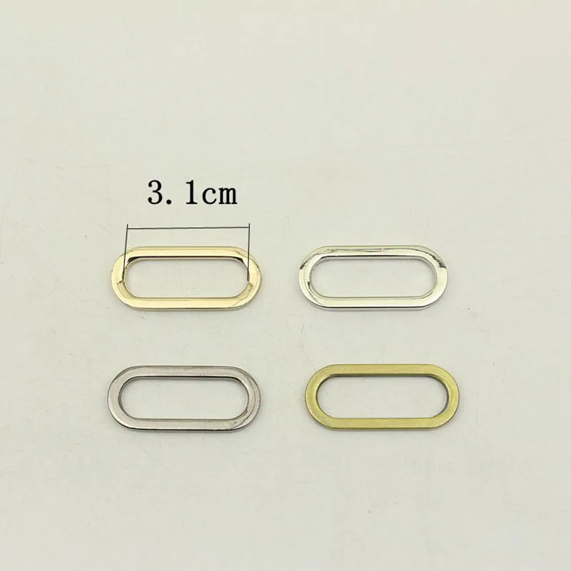 

30Pcs Flat 31mm Metal O Ring Buckle Adjustable Bag Handbag Strap Webbing Ring Hook DIY Luggage Hardware Accessories