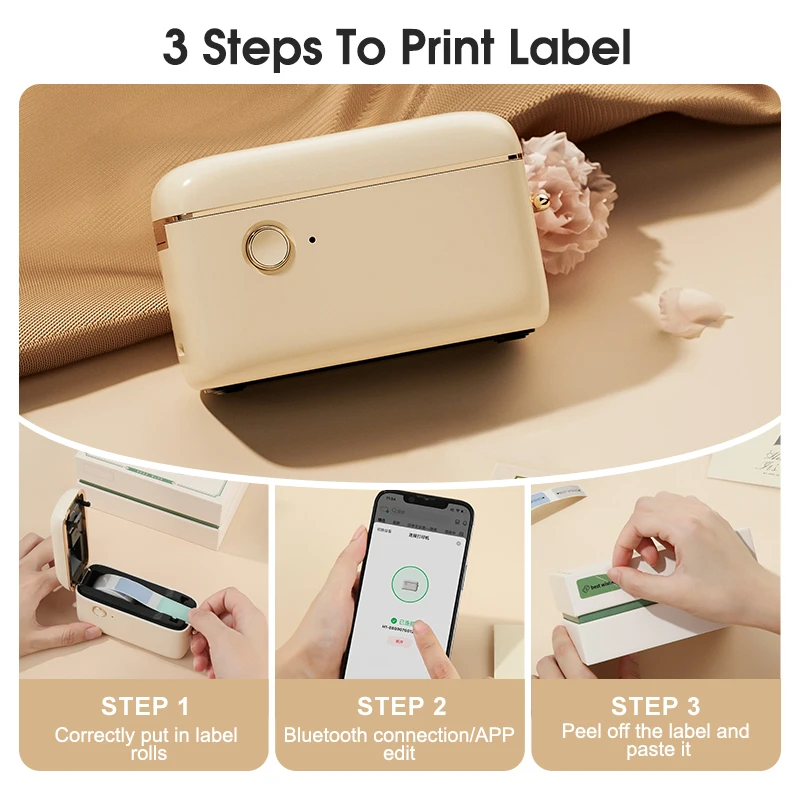 Niimbot H1 Portable Thermal Label Printer Mini Label Maker 10-15mm Label Paper Wireless Fast Printing Machine for Home Office