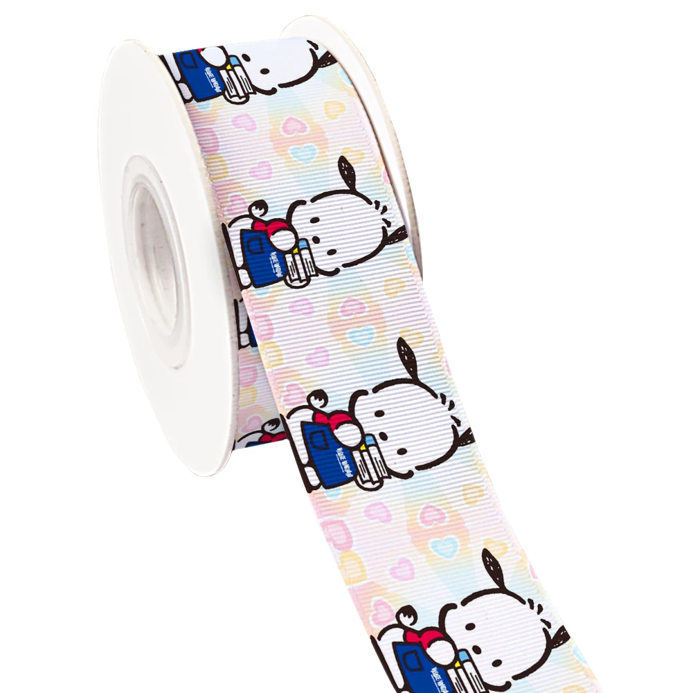 Japan Cartoon Sanrio Pachacco Printed Grosgrain Ribbon for Cheer Bows DIY Girl Headwear Hair Bows 10yards Satin Ribbon