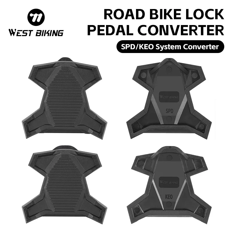 WEST BIKING Road Bike Lock Pedal Converter For SPD/KEO System Portable Bicycle Flat Pedal Conversion Tool Bike Accessories