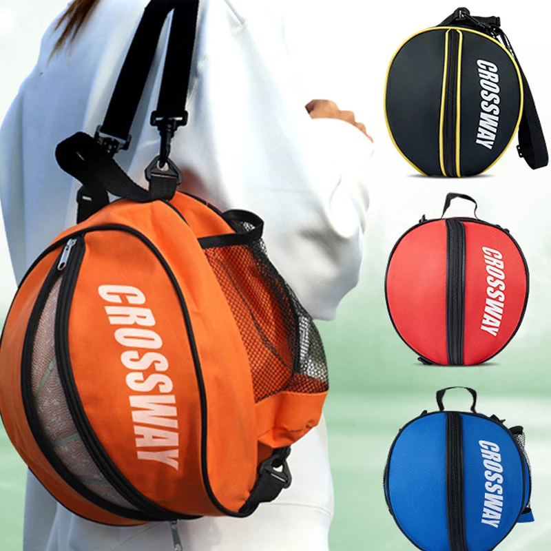 1Pc Adjustable Shoulder Strap 2 Side Mesh Pockets Basketball Bag Football Volleyball Shoulder Bag Team Sports Backpack