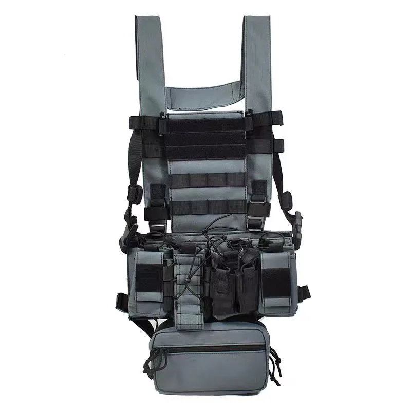 600D Tactical Chest Vest D3 Military Chest Rig Tactical Vest MOLLE System Light-weight Quick-release WarGame Paintball