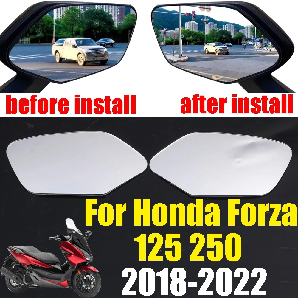 

For HONDA Forza 125 250 NSS Forza125 Forza250 Accessories Convex Mirror Increase Rearview Mirrors Side Mirror View Vision Lens