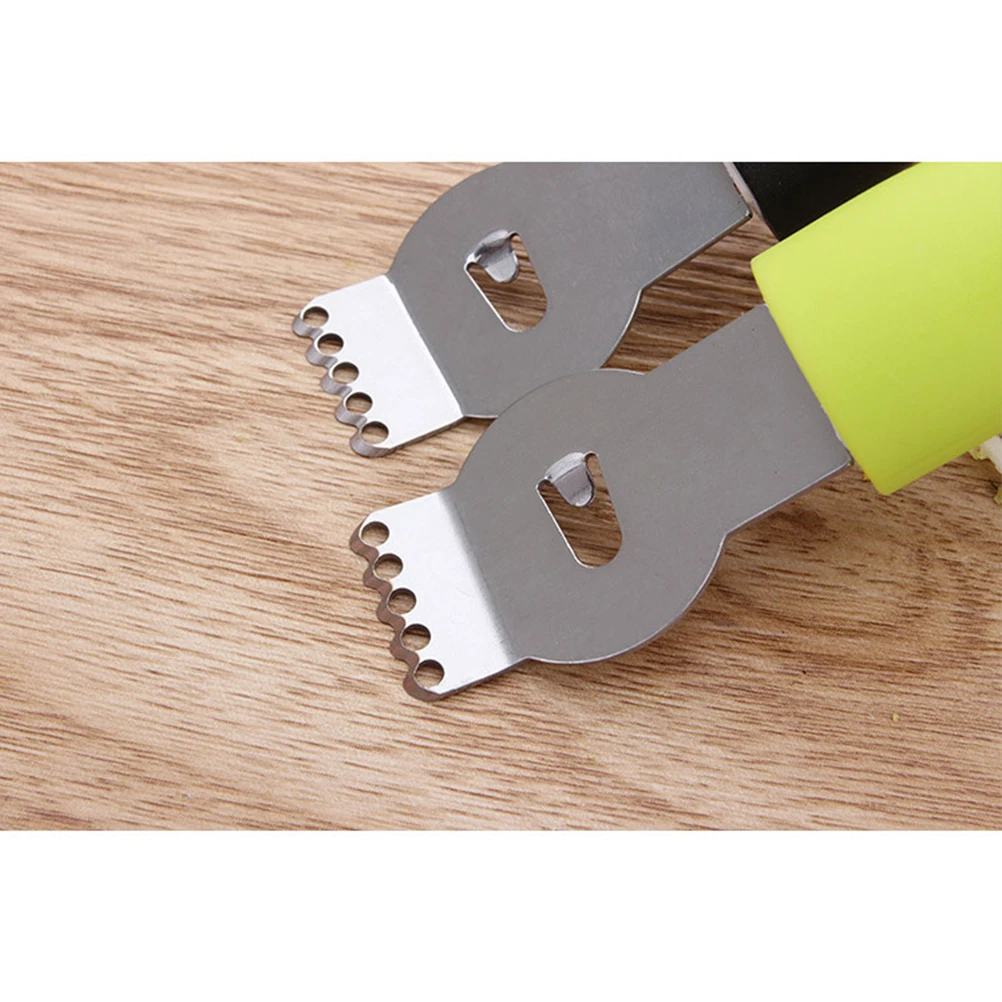 

Stainless Steel Lemon Zester Grapefruit Grater Peeler Chocolate Slicer with Channel and Hanging Loop (Random Color)