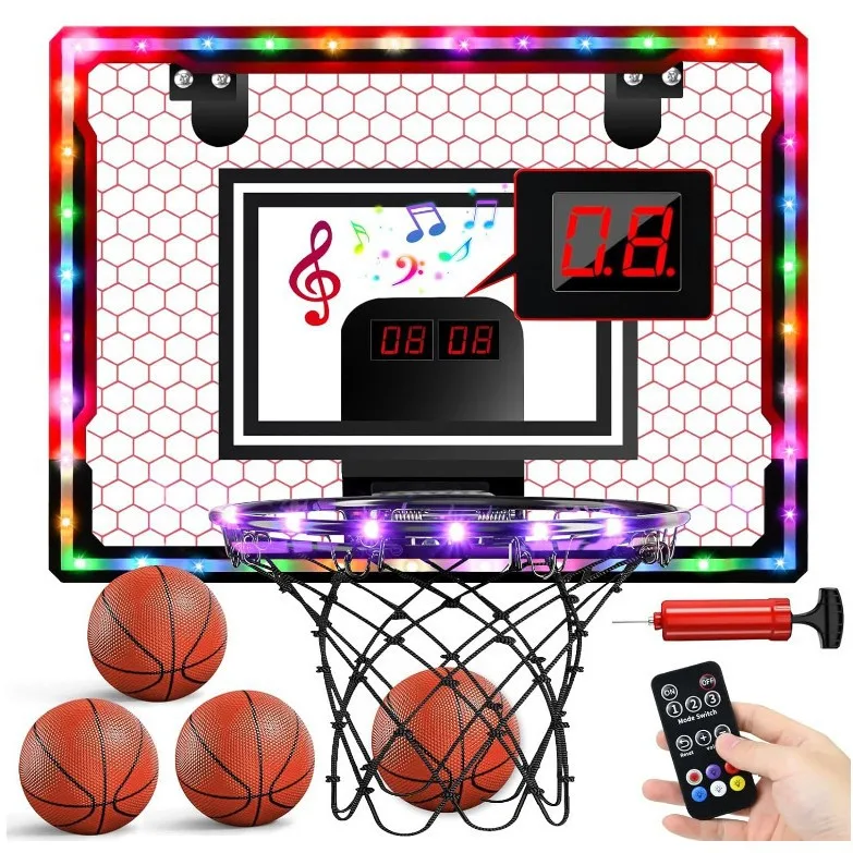 子供用バスケットボールフレーム 電子スコアボード付き 子供用バスケットボールフレーム バスケットボールシュートフレーム スコアバスケットボールフレーム ダブル
