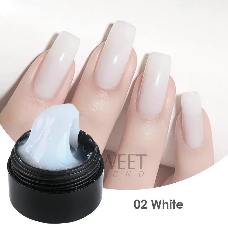 5ml Crystal Soft Solid Extension Nail Gel Clear Nude Pink Acrylic Carving Flower Jelly Shaping DIY Model Manicure Varnish Tools image 4