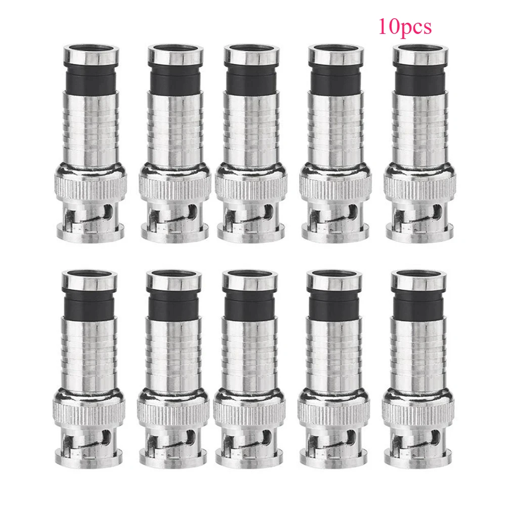 

10 шт. компрессионный разъем BNC для коаксиального кабеля RG59 RG60, камеры видеонаблюдения