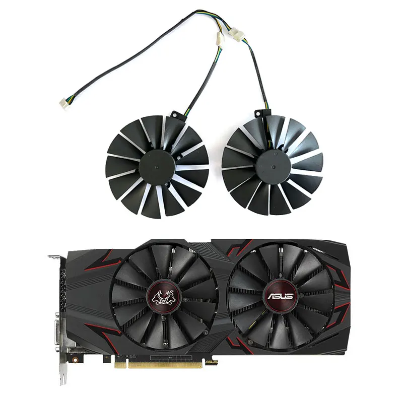 

FDC10M12S9-C 95 мм Новинка для ASUS GeForce GTX1070ti 8 Гб CERBERUS усовершенствованный сменный вентилятор для видеокарты