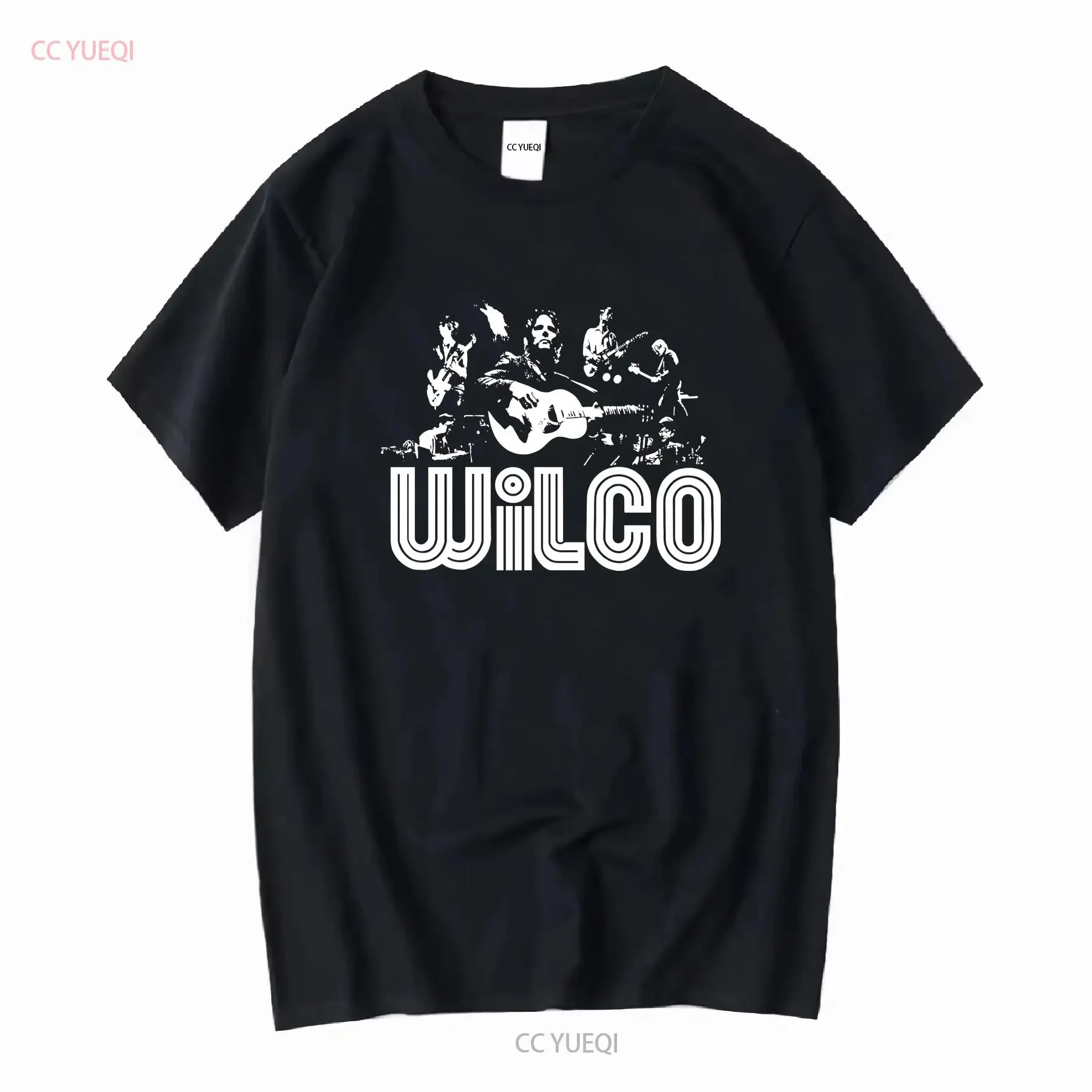 

Wilco Band black member Album T Shirt men S To 4XL ZC1366 vintage Washed Casual designer clothes graphic Stretched Slightly