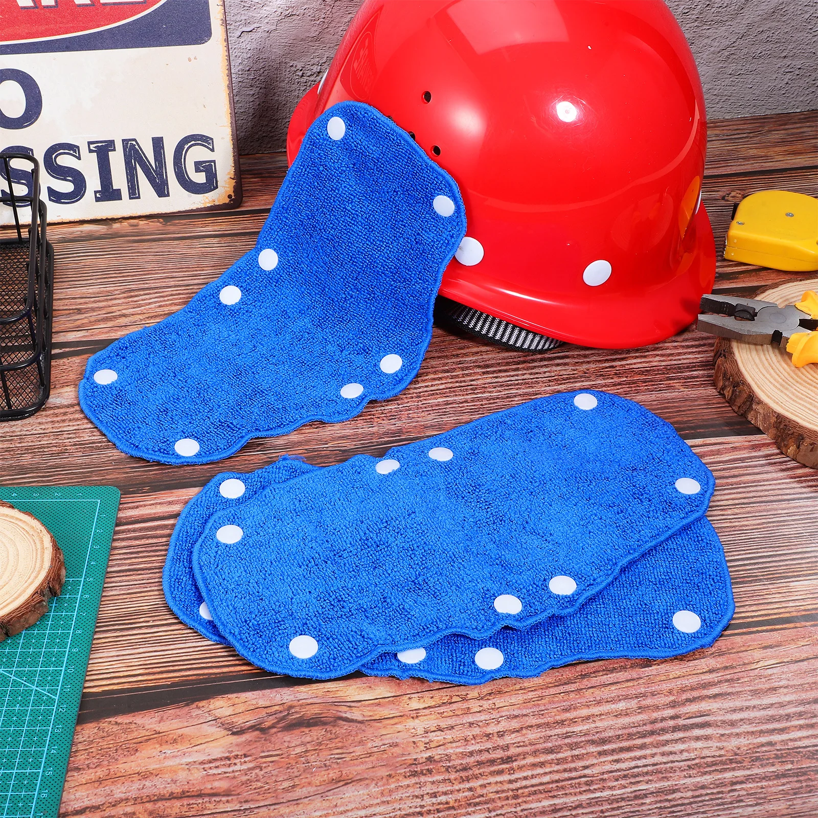 

4Pcs Hard Hat Sweatband Replacement Soft Cotton Absorbent Sweat Band Suitable for Industrial Helmets Dark Blue