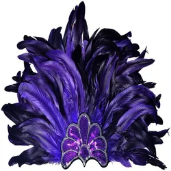 Women's Feather Headband Carnival Headpiece Pageant Headband Dance Performance Stage Headband