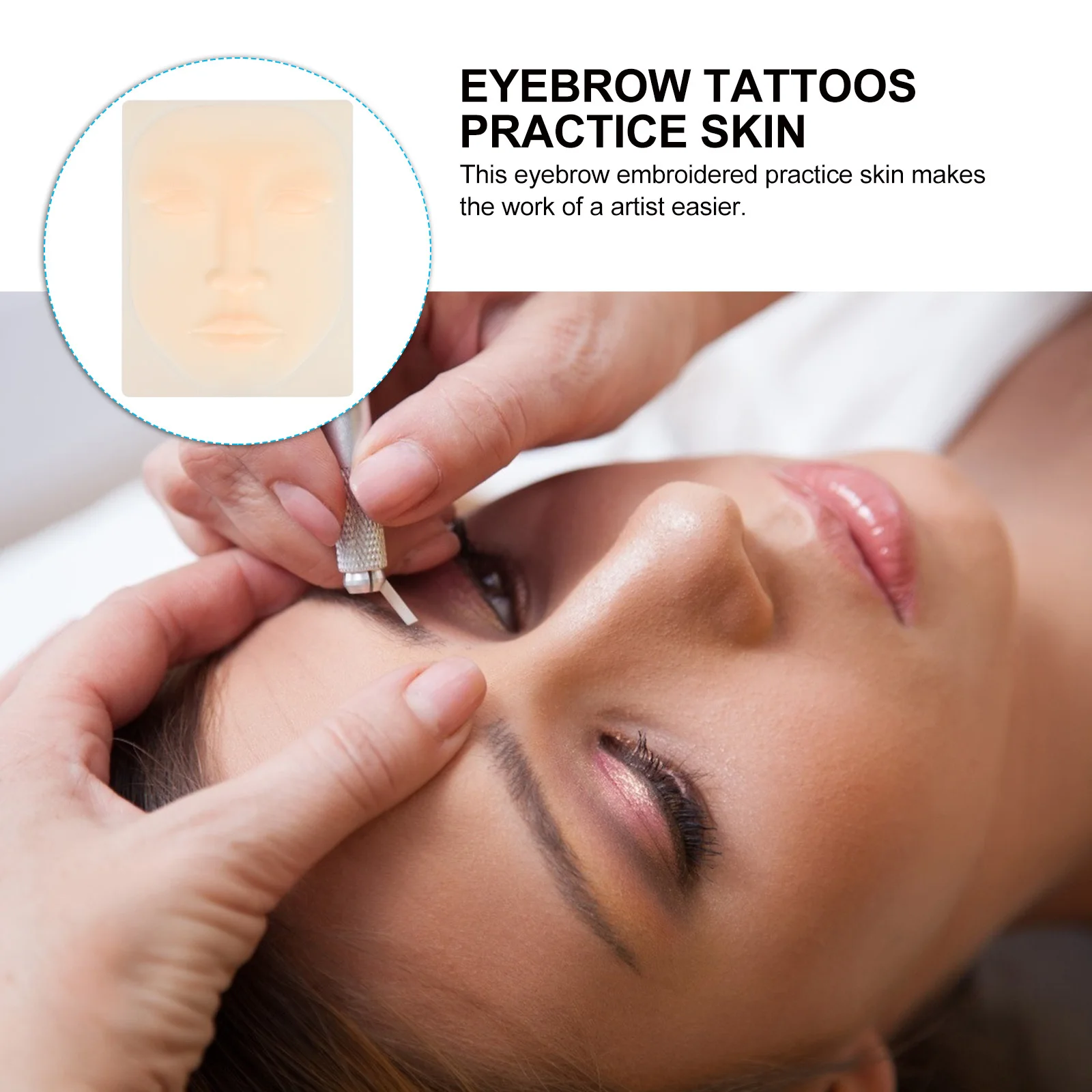 الحاجب الوشم ممارسة الجلد سيليكون 3D المطرزة تقليد الجلد لوازم التدريب المهنية لفناني الوشم