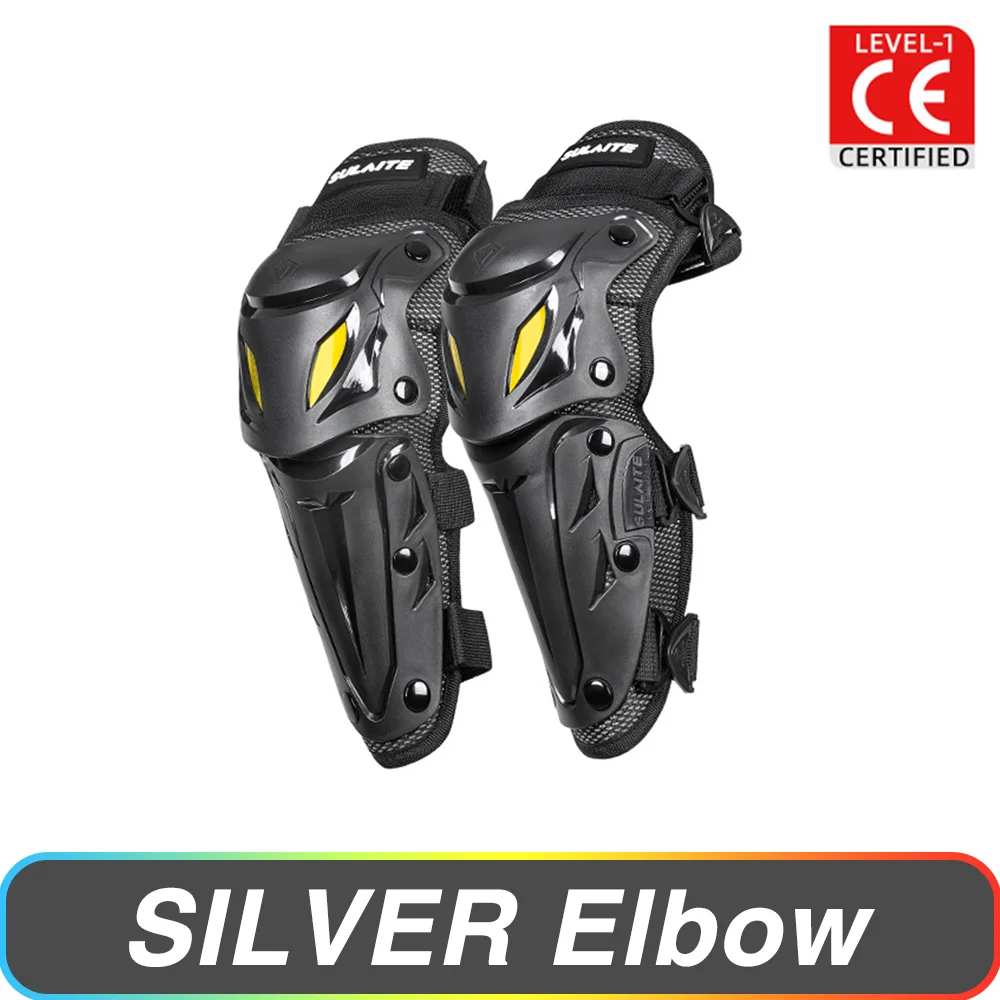 HEROBIKER Knee and Elbow Pad Set Black/One Size 10