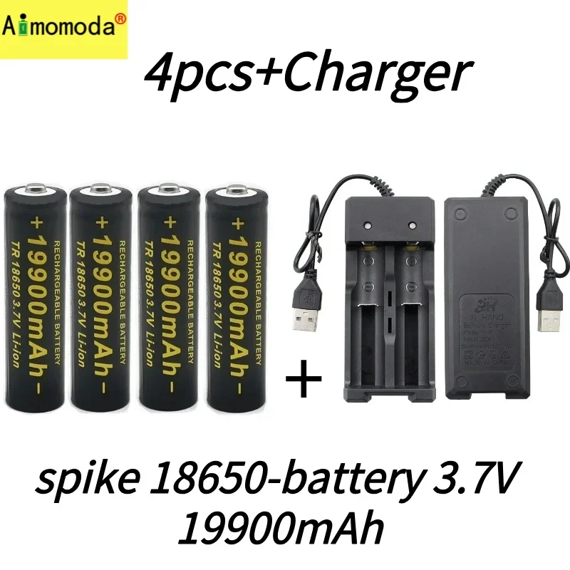 2024100% new 3.7V 18650 19900mAh high capacity battery flashlight battery with lithium-ion battery can be used for alarm clocks.