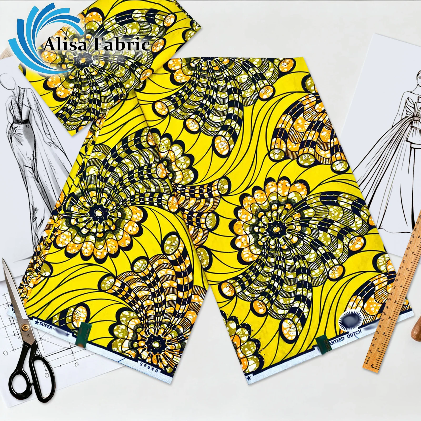 

2025 high quality hot drilling 100% cotton holland african fabric wax Christmas ankara wax fabrics wholesale for fashion dresses