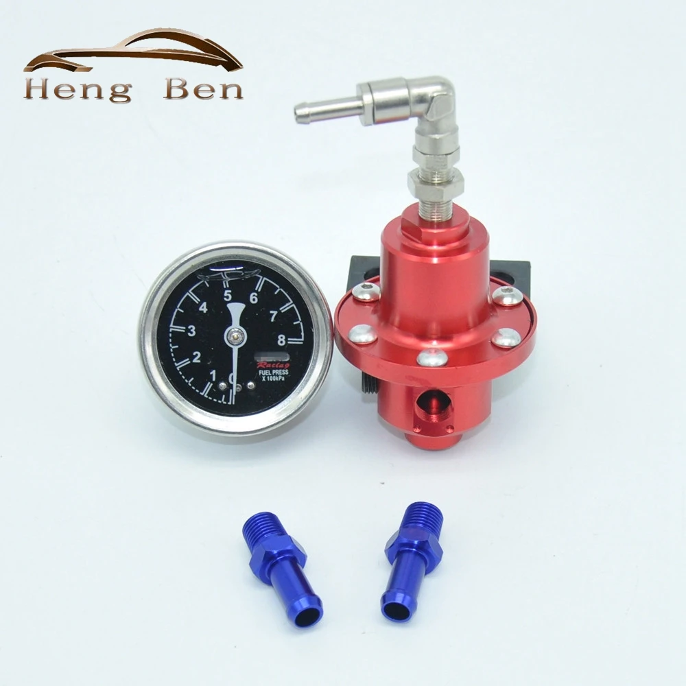 HB Universal Type S Adjustable Fuel pressure Regulator with original gauge and instructions