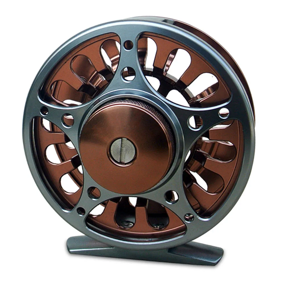 

No Lag Adjustable Drag Brake Aluminum Alloy Cm Large Fly Fishing Reel Interchangeable For Left And Right Hands