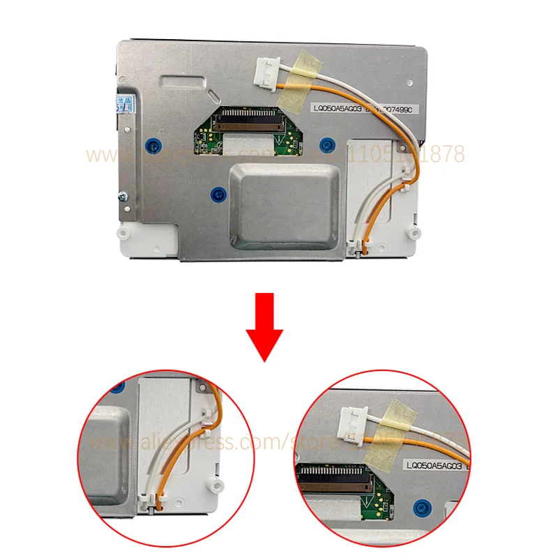 5‘’ LQ050A5AG03 LQ5AW136T LQ5AW136R LQ5AW126 LQ5AW13 LQ5AW116 400-00038-05 Screen For V.WMer Ce. D Es Posche Car Instrument LCD
