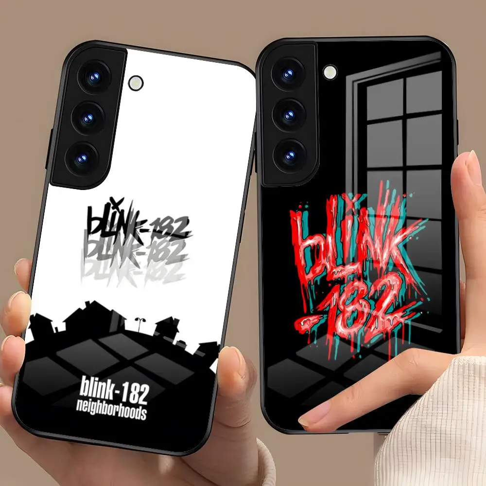 B-Blink 182 Rock Band Phone Case For Samsung S26 S25 S24 FE S23 S22 S21 Plus S20 Ultra Note20Ultra Black Glass Cover