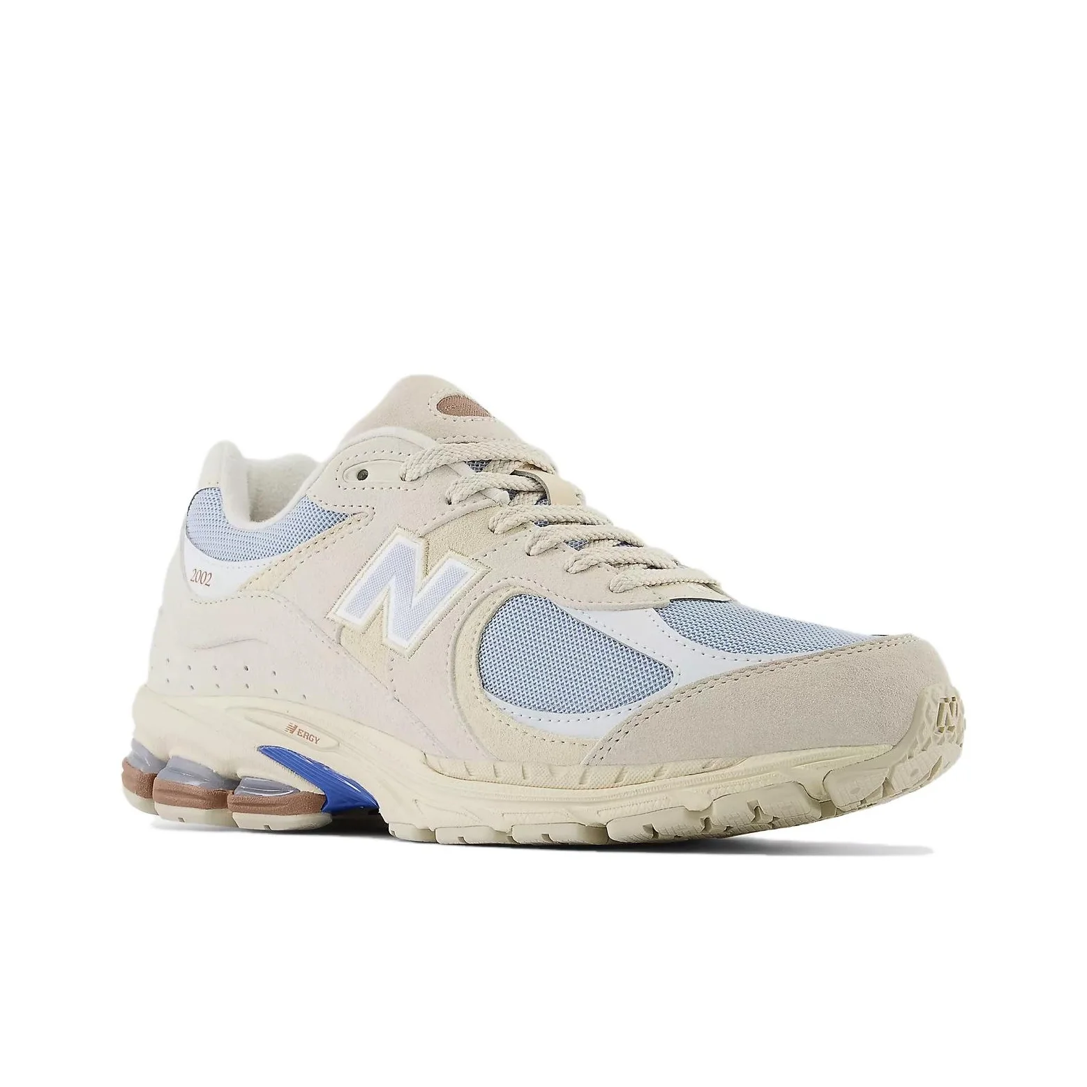 New Balance NB 2002R - حذاء جري كاجوال متعدد الاستخدامات، قديم، منخفض القطع للرجال والنساء، لون رمادي وأزرق.