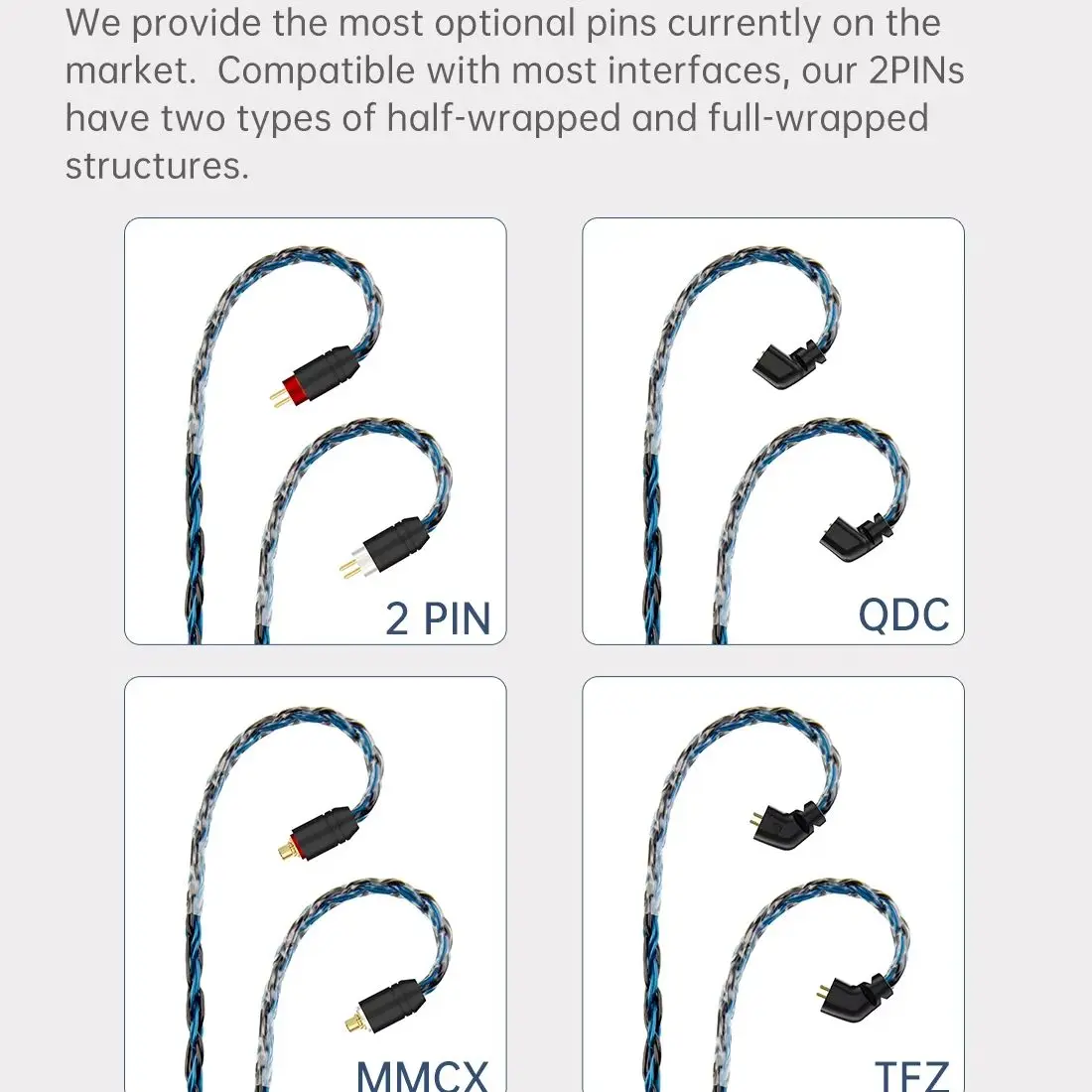 KBEAR ST16 5N OCC wire plated with silver Gold-plated Plugs in 3.5 MM MMCX/ 0.78 2Pins / QDC Pins optional - view 5