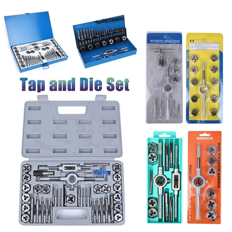 

8/10/11/12/32/40-Pc Master Tap and Die Set Coarse and Fine Threads Essential Threading Tool Kit with Complete Accessories