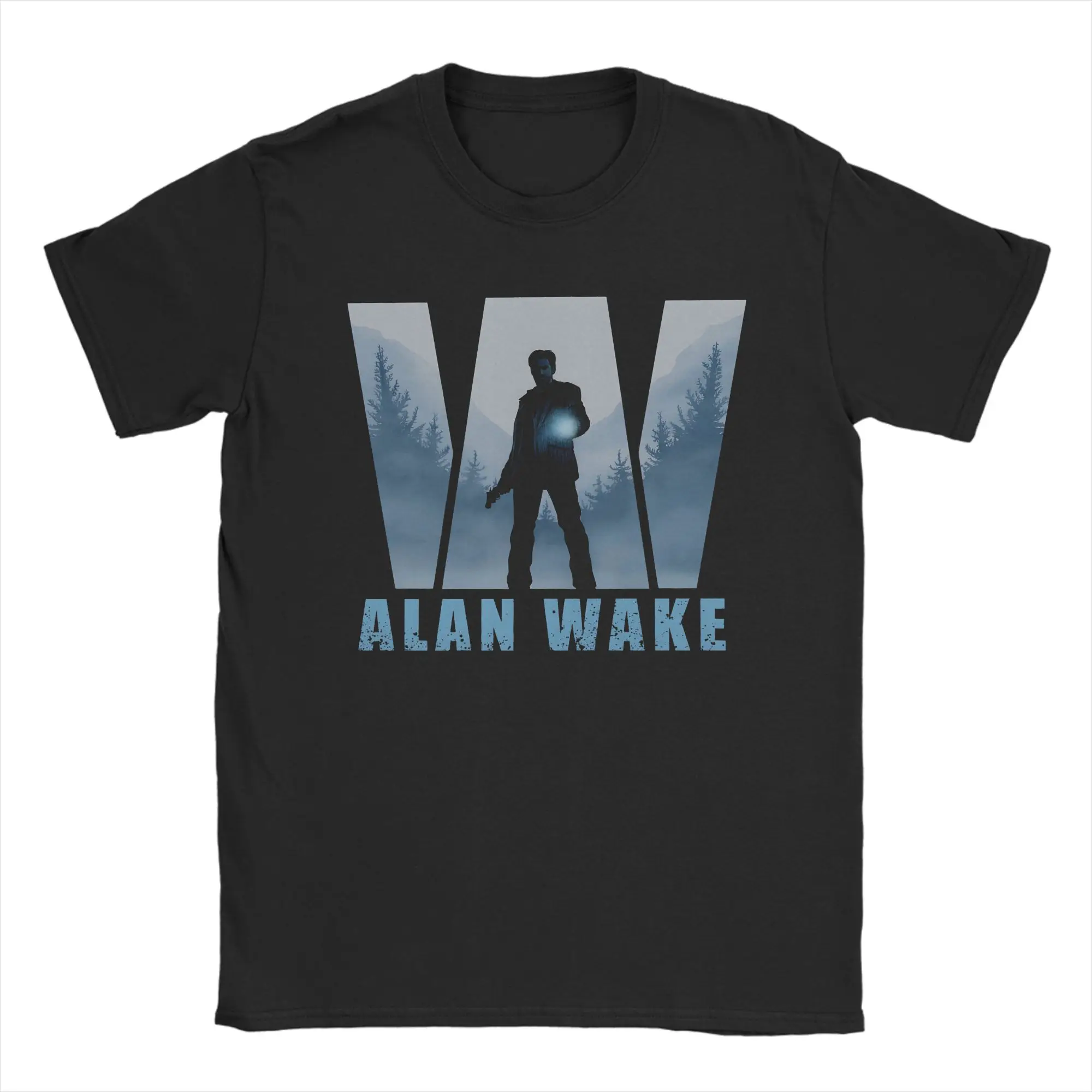 Men's T-Shirt Alan Wake Novelty 100% Cotton Tees Short Sleeve  T Shirts Round Neck Clothes Plus Size