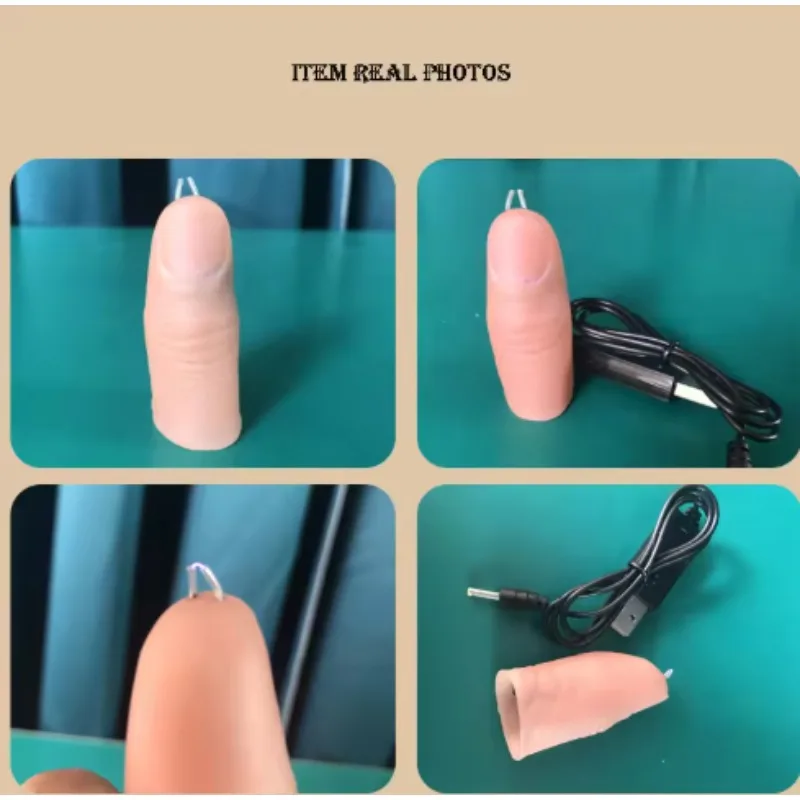 Thumb Tip Burning Paper Magic Tricks Close-Up Fire Maker Features Flashing Made of Plastic Professional Magician Prop Party Gams
