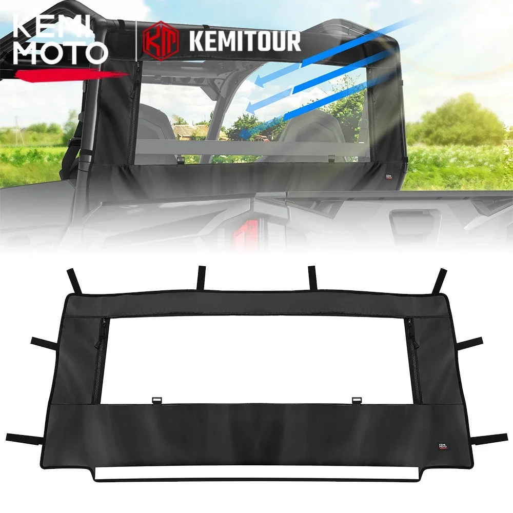 

UTV PVC Clear Rear Soft Windshield Compatible with Polaris General 4 1000 EPS XP 4 XP4 1000 2016-2023 Back Window Panel