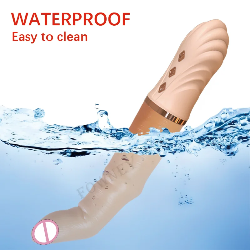 Realistic Finger Vibrator for Women G Spot Stimulate Clitoral Vagina Massager Heating hand Dildo Masturbator Anal Adult Sex Toys 4