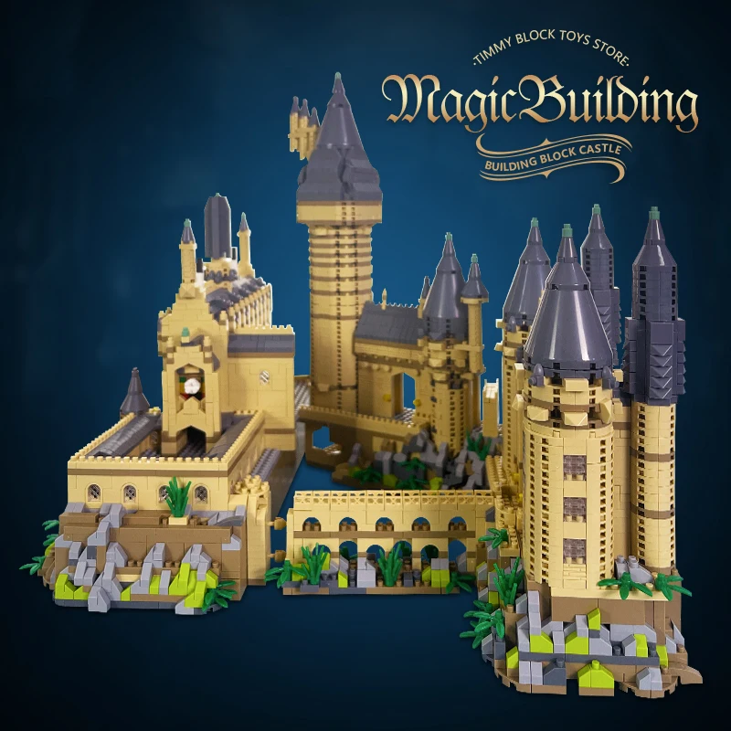 New Mini Magic World Medieval Castle Harry MOC Building Bricks Model DIY Blocks Toys for Children Kids Adult Gifts 3.5mm Block