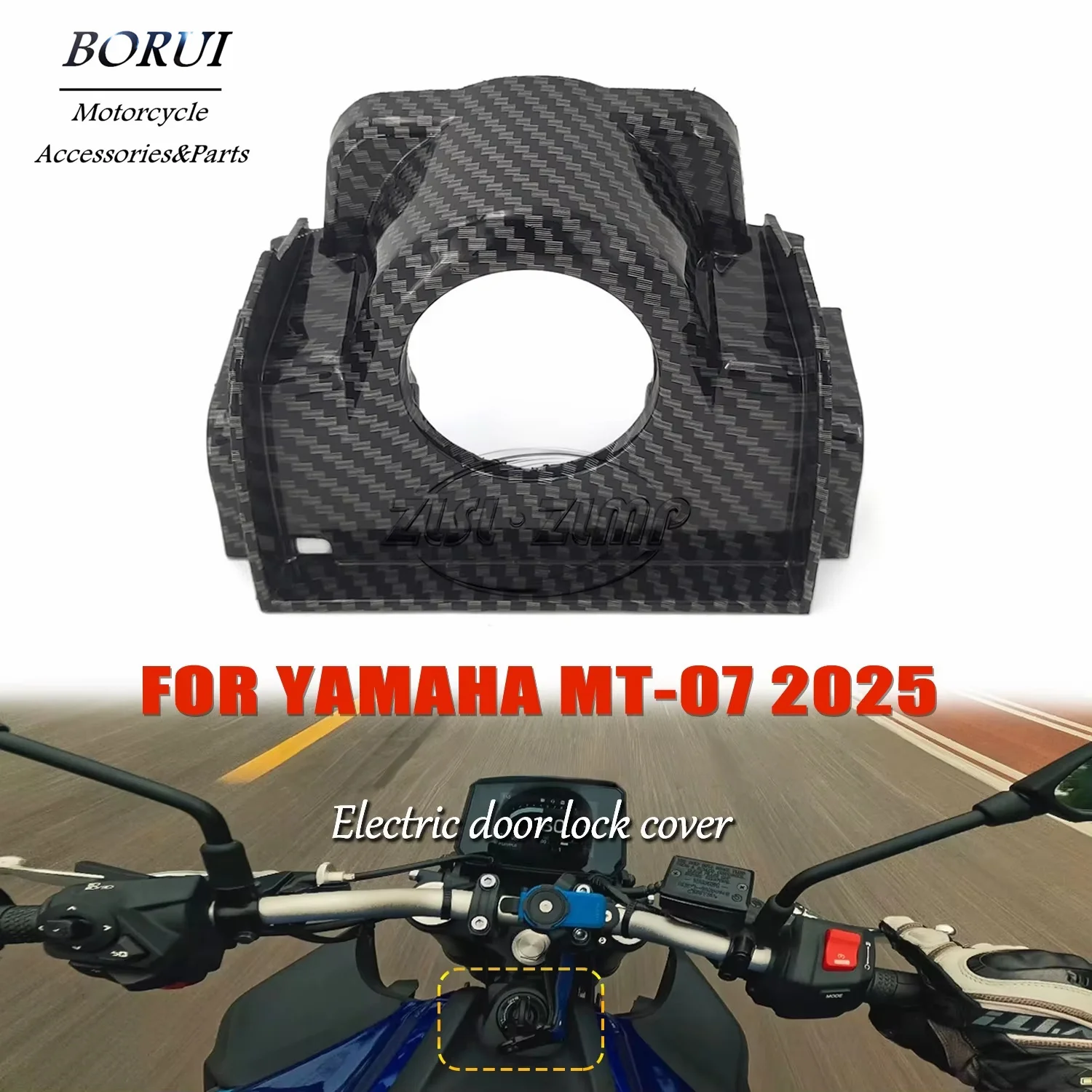 

Motorcycle Fairing Ignition Switch Cover Key Lock Seat Cover for Yamaha MT-07 2025